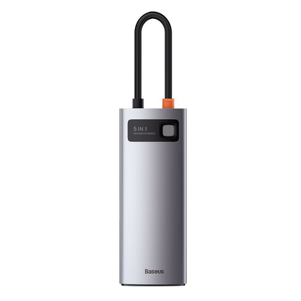 BASEUS 5in1 multifunctional HUB USB-C PD 100W HDMI 4K 3x USB 3.2 gray – image 2
