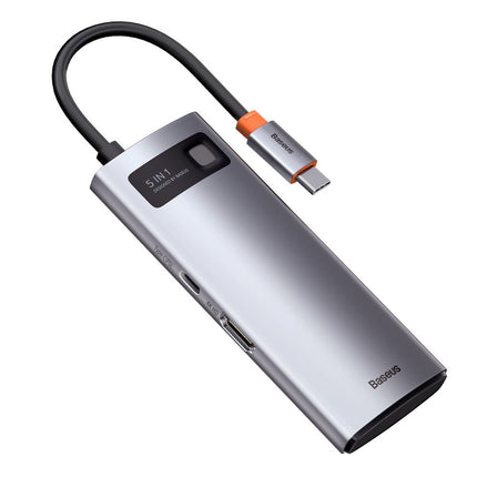 BASEUS 5in1 multifunctional HUB USB-C PD 100W HDMI 4K 3x USB 3.2 gray – image 7