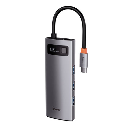 BASEUS 5in1 multifunctional HUB USB-C PD 100W HDMI 4K 3x USB 3.2 gray – image 8