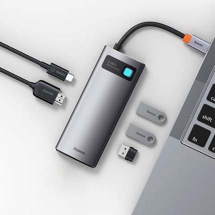 BASEUS 5in1 multifunctional HUB USB-C PD 100W HDMI 4K 3x USB 3.2 gray – image 9