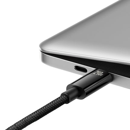 BASEUS Braided USB-C cable 480Mb/s 240W Tungsten Gold 3m black – image 3