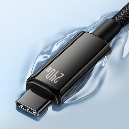 BASEUS Braided USB-C cable 480Mb/s 240W Tungsten Gold 3m black – image 6