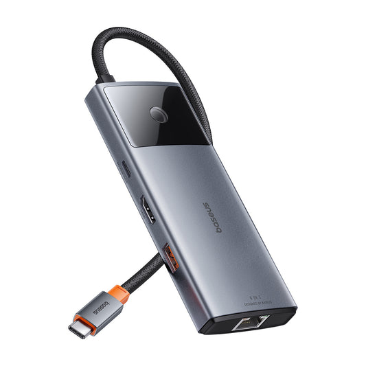 BASEUS 6in1 HUB Adapter USB-C to USB-A / USB-C / PD / HDMI / RJ-45 black