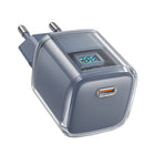 ACEFAST PD 30W GaN3 USB-C network charger with display, gray