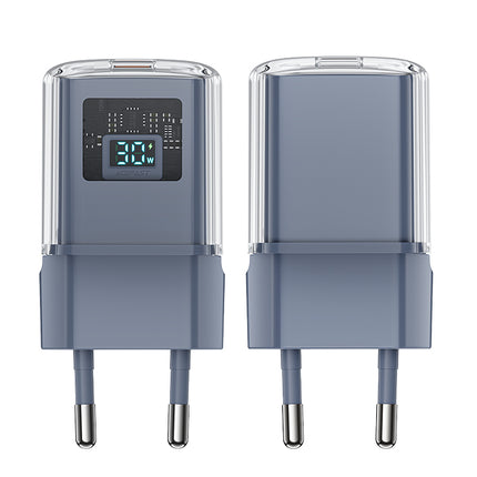 ACEFAST PD 30W GaN3 USB-C network charger with display, gray – image 3