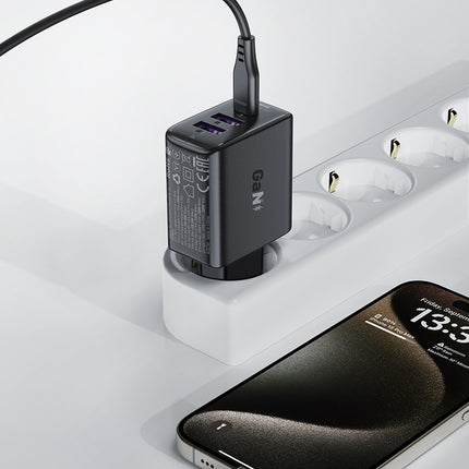 ACEFAST PD 35W GaN wall charger with 3 ports 2x USB-A + USB-C black – image 5