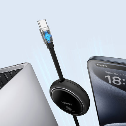 BASEUS Cable retractable retractable cable USB-C 100W Free2Draw Mini 1m black – image 4