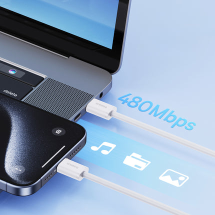 BASEUS Cable USB-C 30W PD 480Mb/s Superior Series ll 1m white – image 10