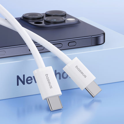 BASEUS Cable USB-C 30W PD 480Mb/s Superior Series ll 1m white – image 7