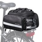 WOZINSKY Bicycle trunk bag with pockets and shoulder strap, 27L, black