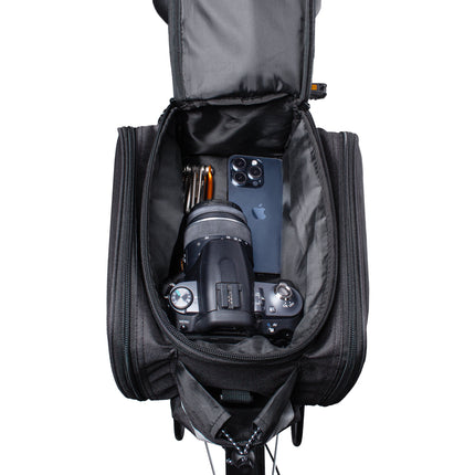 WOZINSKY Bicycle trunk bag with pockets and shoulder strap, 27L, black – image 10