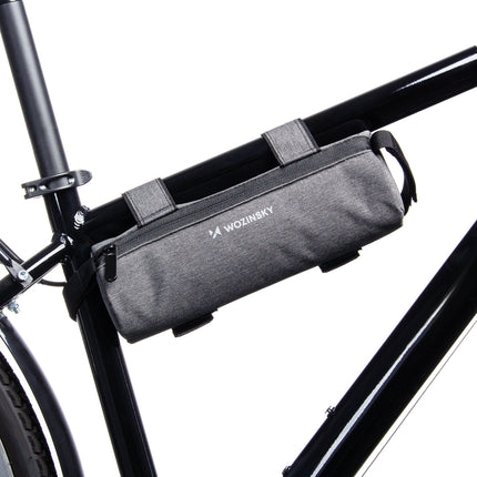 WOZINSKY Thermal bicycle bag for a bottle, attached to the frame or handlebar, 0.7L, gray – image 3