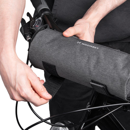 WOZINSKY Thermal bicycle bag for a bottle, attached to the frame or handlebar, 0.7L, gray – image 4