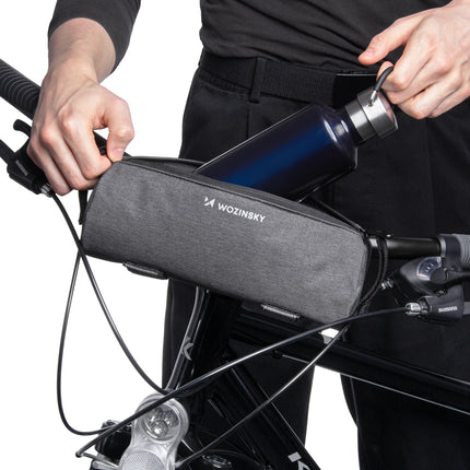 WOZINSKY Thermal bicycle bag for a bottle, attached to the frame or handlebar, 0.7L, gray – image 5