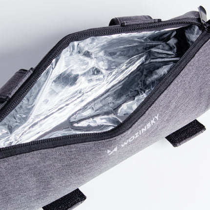 WOZINSKY Thermal bicycle bag for a bottle, attached to the frame or handlebar, 0.7L, gray – image 6