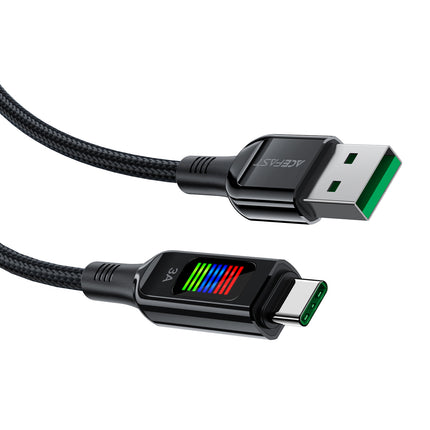 ACEFAST USB-A - USB-C cable 60W with 1.2m display, black – image 3