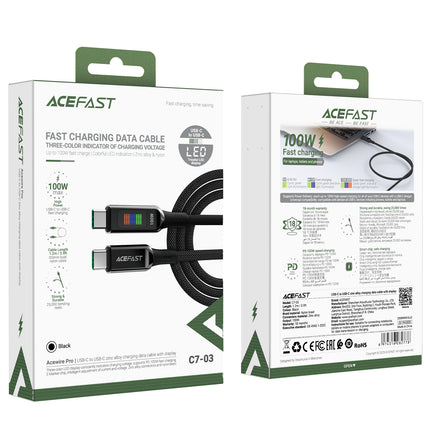 ACEFAST USB-A - USB-C cable 60W with 1.2m display, black – image 14