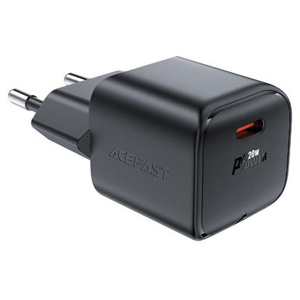 ACEFAST Mini GaN PD 20W USB-C mains charger, black