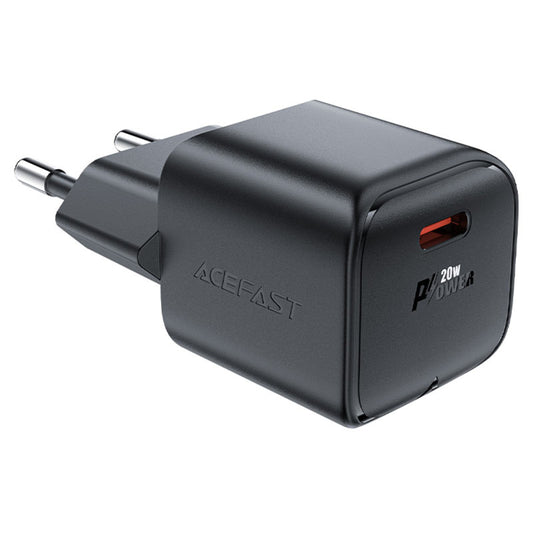 ACEFAST Mini GaN PD 20W USB-C mains charger, black