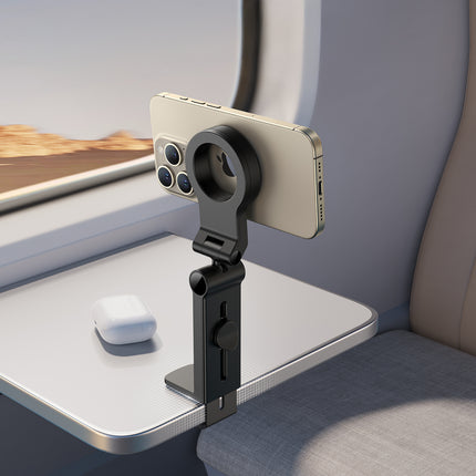 JOYROOM Magnetic holder for a travel phone for a plane, on a table and backrest, black