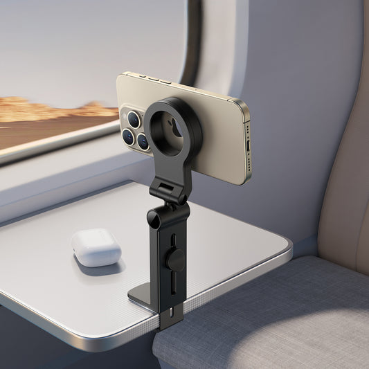 JOYROOM Magnetic holder for a travel phone for a plane, on a table and backrest, black