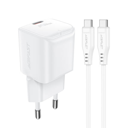 ACEFAST Mini PD 20W GaN charger + USB-C cable, white