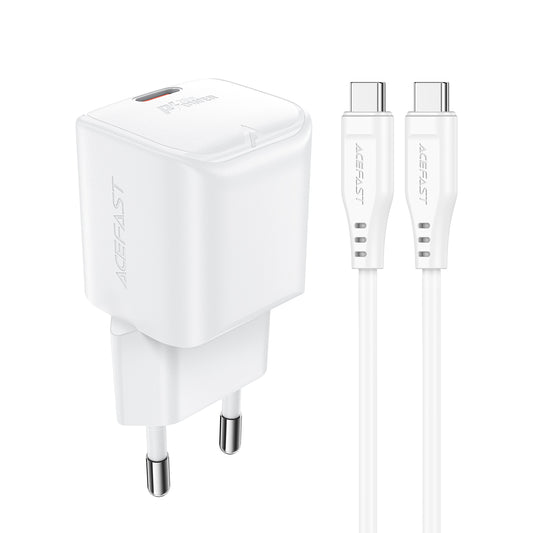 ACEFAST Mini PD 20W GaN charger + USB-C cable, white