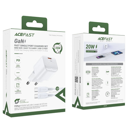 ACEFAST Mini PD 20W GaN charger + USB-C cable, white – image 7