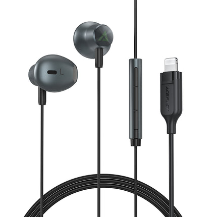ACEFAST In-ear headphones for iPhone iPad with Lightning connector 1.2 m, black – image 2