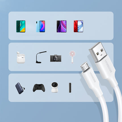 UGREEN PVC cable USB0-A - microUSB 480 Mb/s 1.5m white – image 7