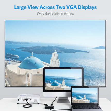 UGREEN Monitor screen splitter Video VGA adapter - 2x VGA black – image 4