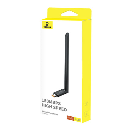 BASEUS External USB WiFi 2.4GHz 150Mb/s network card with 6dBi antenna, black – image 10