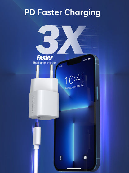 CHOETECH GaN USB-C PD 30W wall charger, white – image 3