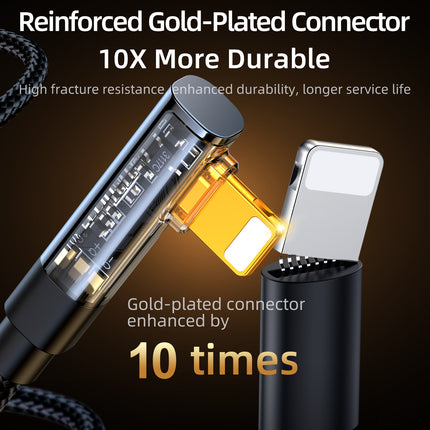 JOYROOM Angled cable for iPhone USB-A - Ligtning 2.4A 1.2m blue – image 8
