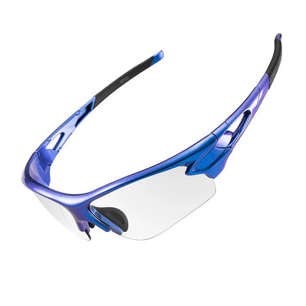 ROCKBROS Photochromic cycling glasses with UV 400 filter, blue – image 3