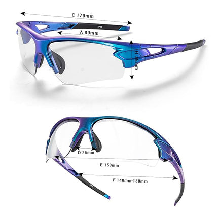ROCKBROS Photochromic cycling glasses with UV 400 filter, blue – image 2