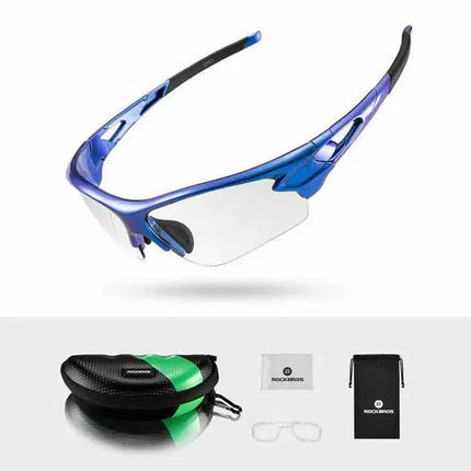 ROCKBROS Photochromic cycling glasses with UV 400 filter, blue – image 8