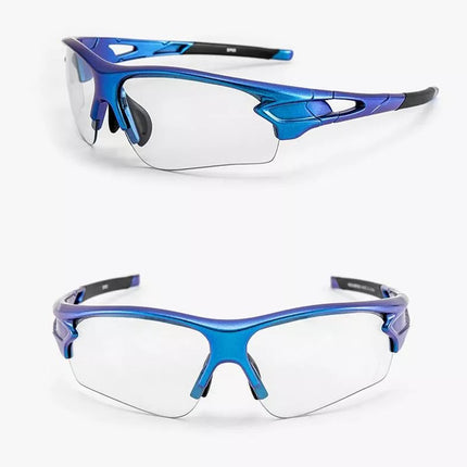 ROCKBROS Photochromic cycling glasses with UV 400 filter, blue