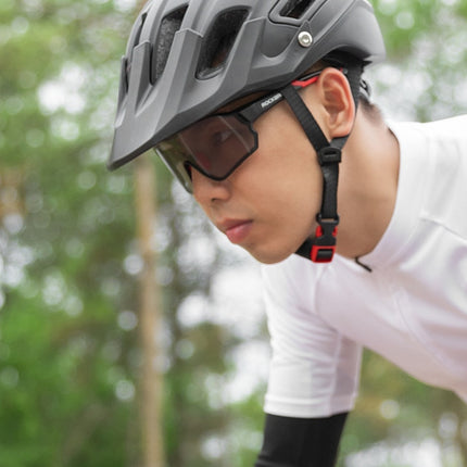 ROCKBROS Photochromic cycling glasses with frame and UV 400 UVA and UVB filters, black and red – image 2
