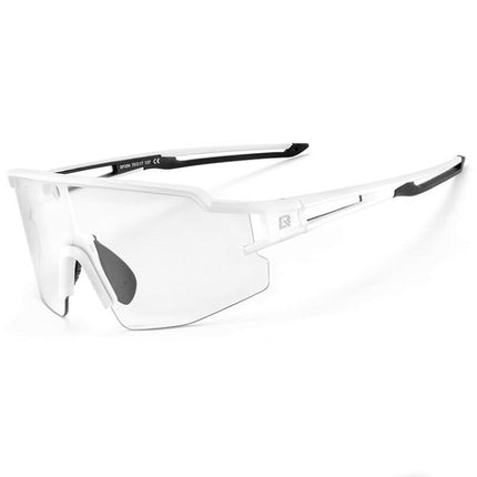 ROCKBROS Photochromic cycling glasses with UV 400 UVA and UVB filters, white