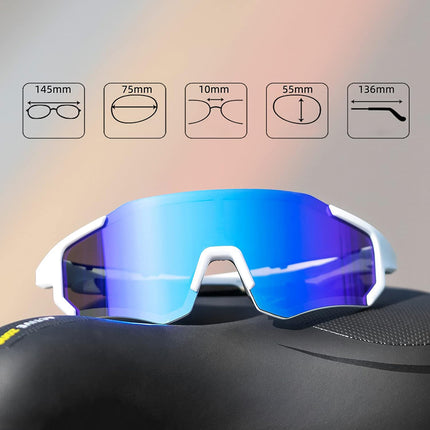 ROCKBROS Cycling glasses with polarization and UV 400 filter, blue – image 4