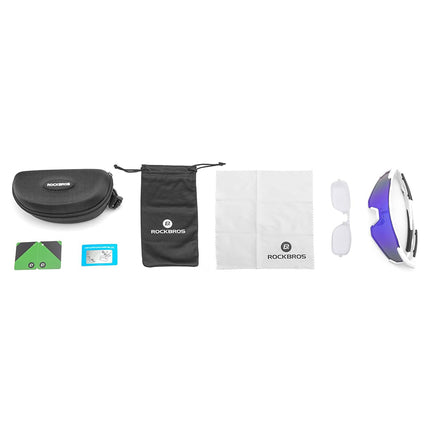 ROCKBROS Cycling glasses with polarization and UV 400 filter, blue – image 5