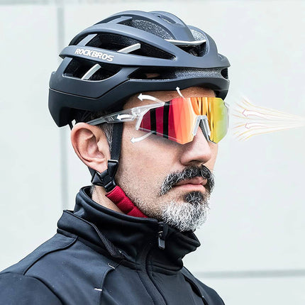 ROCKBROS Photochromic cycling glasses with UV 400 UVA and UVB filters, white – image 9