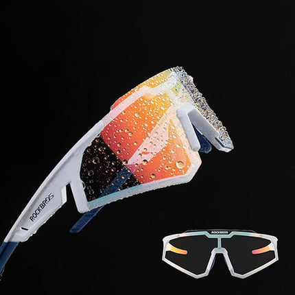 ROCKBROS Cycling glasses with polarization and UV 400 filter, white – image 9