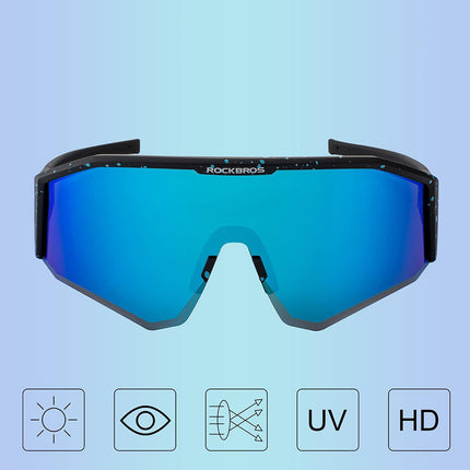 ROCKBROS Cycling glasses with polarization and UV 400 filter, black – image 4