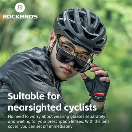 ROCKBROS Cycling glasses with polarized frame and UV 400 filter, gray – image 7