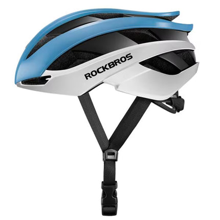 ROCKBROS Universal adjustable bicycle helmet, size L, blue and white – image 2