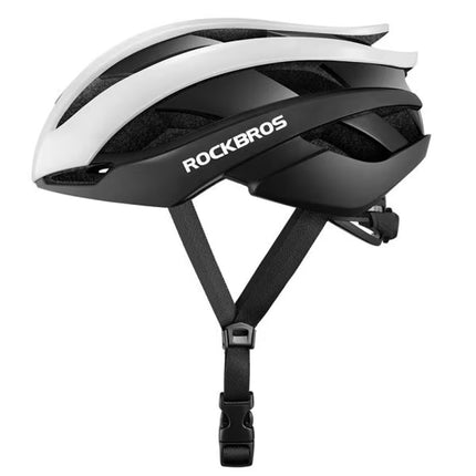 ROCKBROS Bicycle helmet universal, adjustable, size L, black and white – image 2