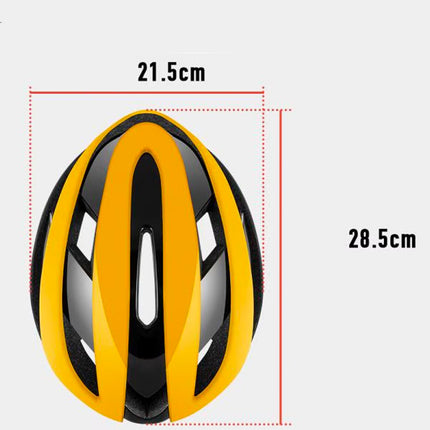 ROCKBROS Universal adjustable bicycle helmet, size L, black and yellow – image 10