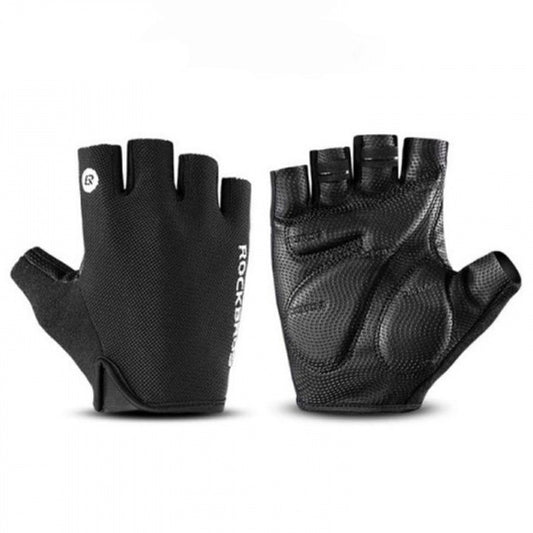 ROCKBROS Fingerless cycling gloves, size S, black
